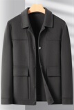 短款商务休闲呢子夹克男士秋冬双面呢羊毛大衣男XZ804/33012P230，男装毛呢大衣，星座804（原QT730）