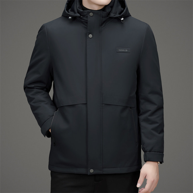 冬季连帽派克服水貂绒内胆可拆羽绒服男士中老年外套M72812P320,男装羽绒服,星座804（原QT730）