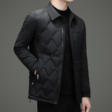 冬季男士休闲轻薄羽绒服加厚保暖菱形夹克XZ804/90806P185，男装羽绒服，星座804（原QT730）