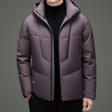 冬季新标高充绒连帽纯色简约羽绒服面包服XZ804/M6918P295，男装羽绒服，星座804（原QT730）