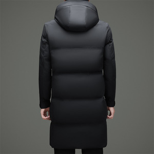 帽可拆高充绒加厚白鸭绒长款羽绒服男士羽绒外套XZ804/9661P315图片