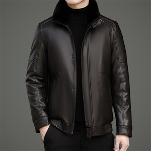 冬季新款毛领可拆高领皮羽绒服皮夹克XZ804/M72606P230,冬季搭配连衣裙外套的图片图片
