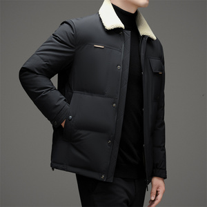 冬季羊羔毛领羽绒服男士加厚保暖休闲夹克XZ804/M9776P275图片
