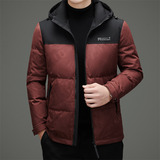 冬季新标高充绒帽可脱卸拼色简约羽绒服XZ804/M6951P260，男装羽绒服，星座804（原QT730）