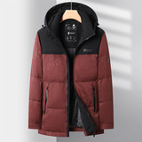 冬季新标高充绒帽可脱卸拼色简约羽绒服XZ804/M6951P260，男装羽绒服，星座804（原QT730）