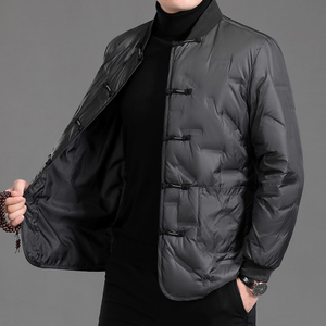 冬季轻薄羽绒服风中老年男羽绒外套父亲衣服汉服男M7870P145