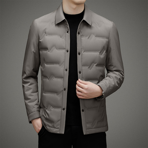 冬季轻薄羽绒服男士商务休闲秋冬新款加厚保暖修身夹克G2210P115图片