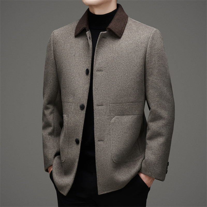 冬季双面呢羽绒内胆可拆毛呢大衣男高端风衣XZ804/M29816P328，男装毛呢大衣，星座804（原QT730）