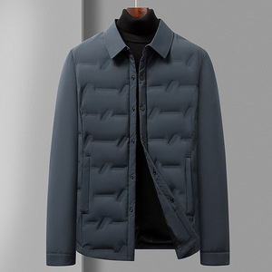 冬季轻薄衬衣羽绒服男士商务休闲保暖夹克G2210P115灰色图片