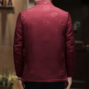 风唐装老人立领印花唐装羽绒服外套男XZ804/D21815P200外景图片