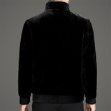 男冬季雪兰貂皮毛一体立领短款中青年夹克保暖外套M88208P245，男装皮衣，星座804（原QT730）