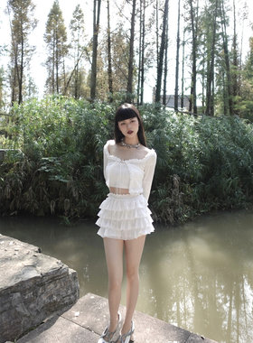花羽蕾馥裙蕾丝花边古典精致温柔
