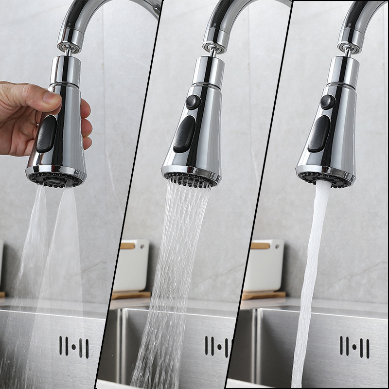 欧美龙头配件防溅水嘴厨房水龙头延伸器洗菜盆抽拉头多功能转接头