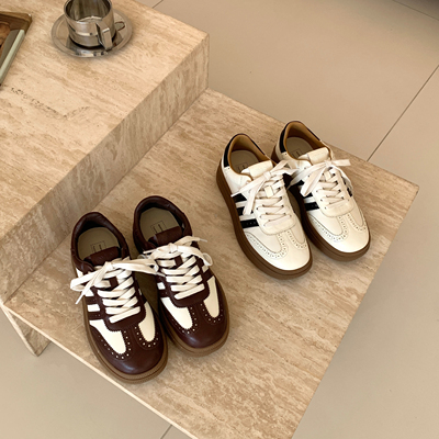 LMENY 复古布洛克休闲德训鞋2026春季新款厚底休闲鞋1228-6