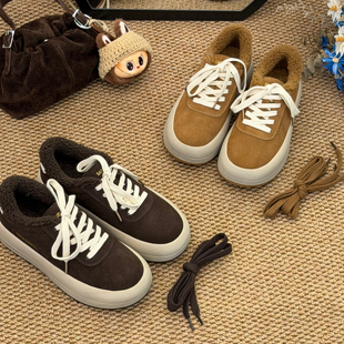 2025冬季 星星板鞋 新款 百搭休闲系带厚底板鞋 LMENY 2588 加绒韩版