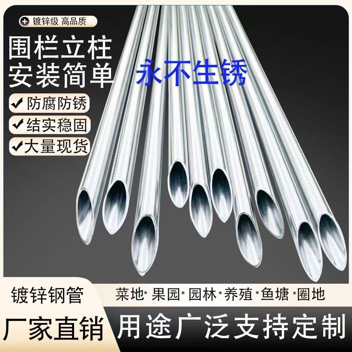 镀锌加厚尖头菜园围栏立柱杆图片