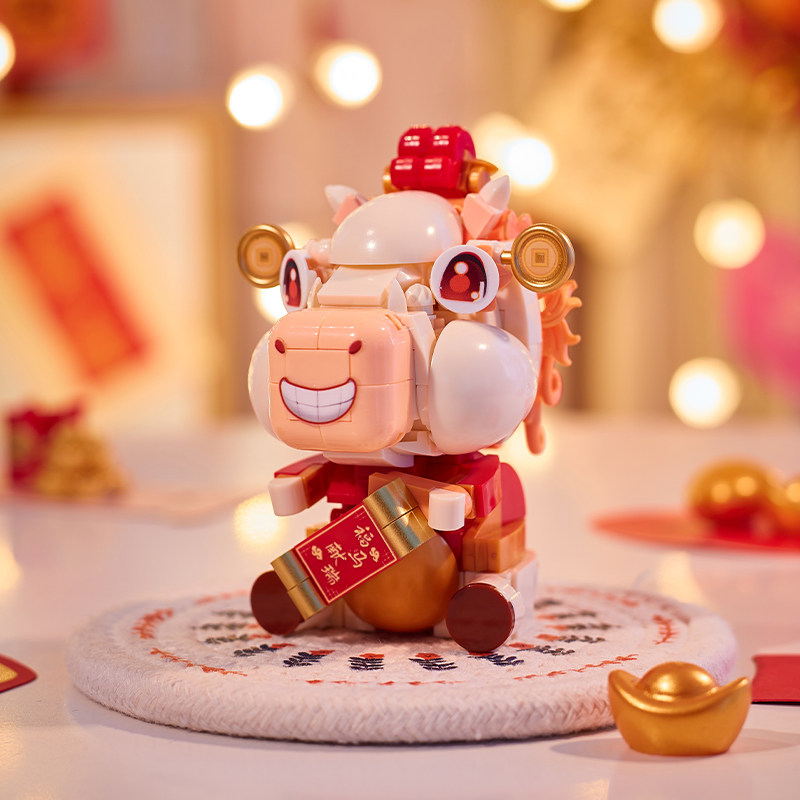 积木拼装福马手工diy马年礼物