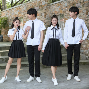 演出服初高中套装 白衬衫 ins学生班服校服大合唱毕业季 学院风韩版