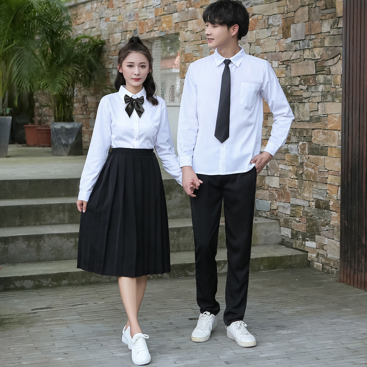 初中高中学生班服校服成人礼大合唱毕业季运动会演出服中长裙套装图片