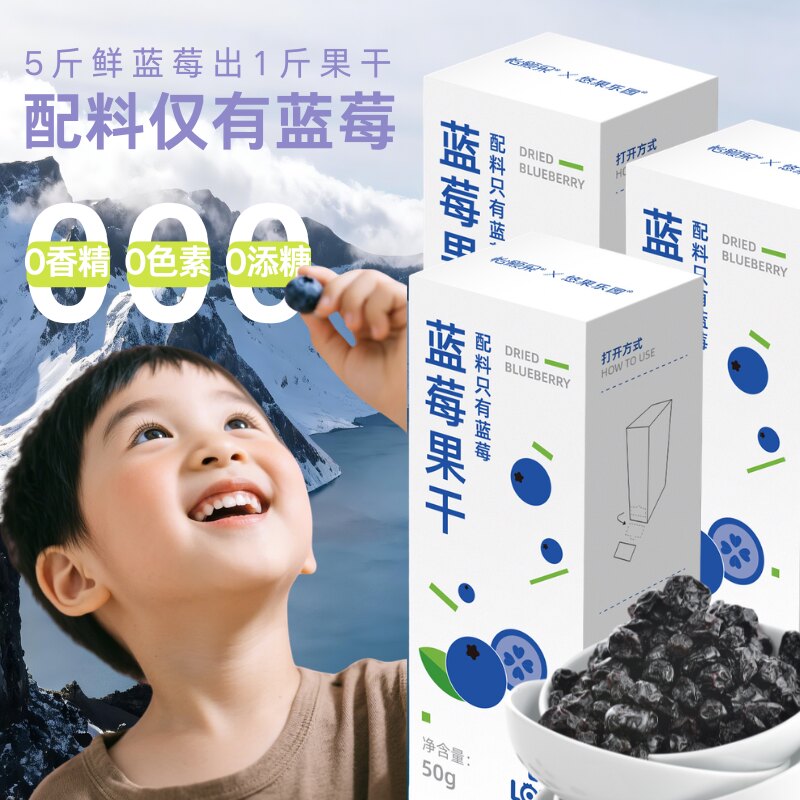 无添加不加糖油长白山蓝莓干蓝梅果干孕妇零食独立小包装