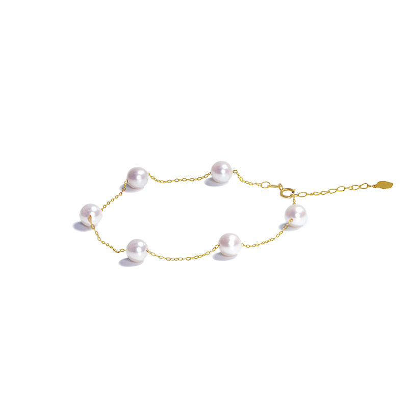 礼物花蜜珠宝日本Akoya海水珍珠18k金满天星多珠手链在类目 珠宝/钻石/翡翠/黄金, 天然珍珠（新）, 手饰中 - 来自Buy2taobao.com提供专业的淘宝代购服务