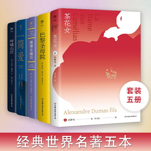 巴黎圣母院 全5册 畅销文学小说英语阅读书籍排行榜 茶花女 傲慢与偏见 无删减英文原著 简爱 正版 世界名著阅读 呼啸山庄