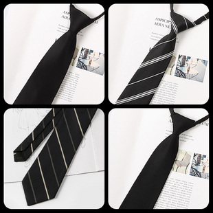 黑色jk领带女款休闲学生免手打日系学院风衬衫制服dk男生休闲配饰