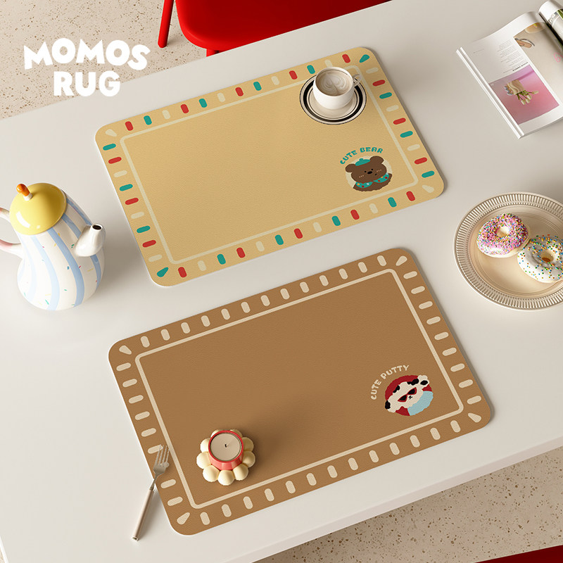 momosrug皮革餐垫防水防油可擦洗图片