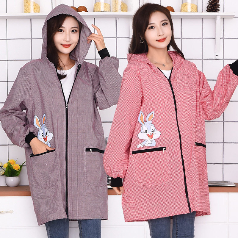 围裙2025新款纯棉厨房家用防油污罩衣女新款秋冬款工作服带袖时尚,家庭/个人清洁工具,围裙套装,淘宝优惠券,粉丝福利购,淘宝优惠卷