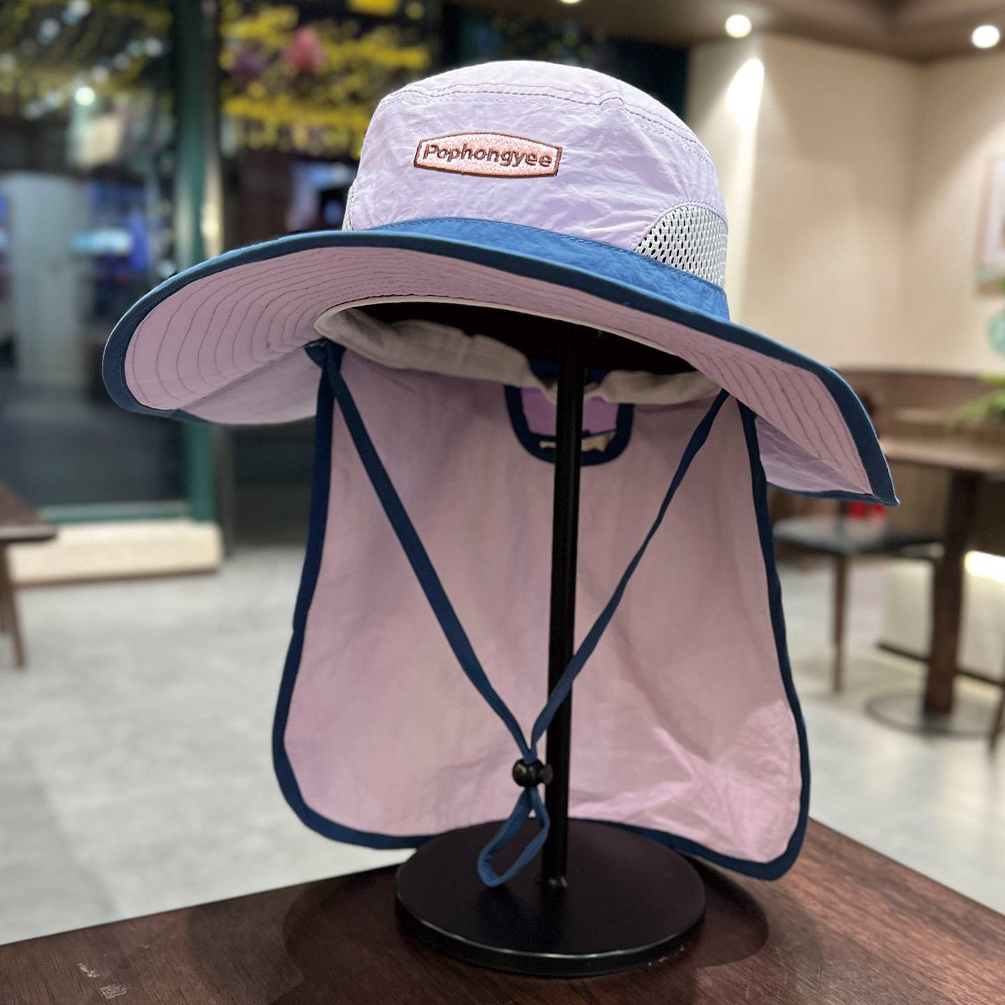 可掩藏披肩防晒帽男女夏日清新