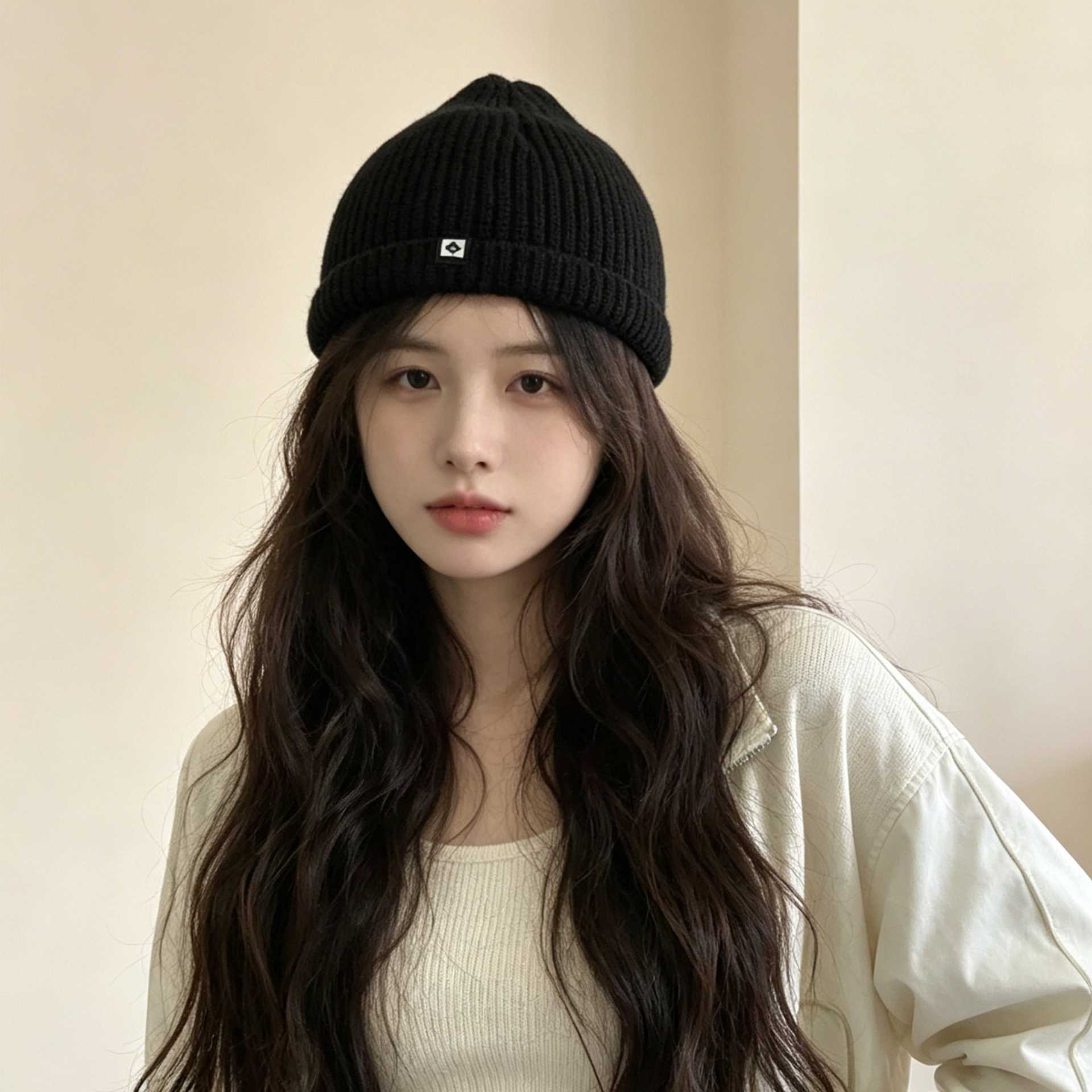 薄款无檐针织雅痞包头瓜皮帽男女