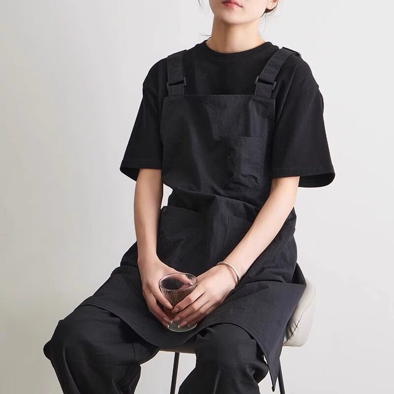 厨房围裙定制LOGO防泼水薄款男女