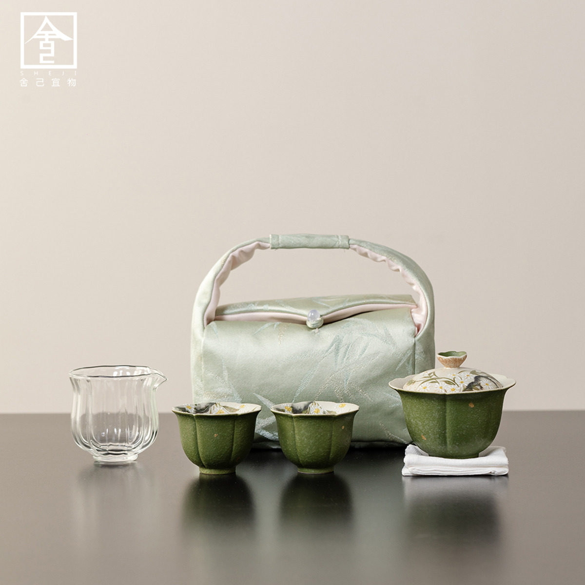 户外便携小青柑旅行茶具套装家用泡茶碗一碗二杯露营泡茶杯送女生