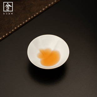 葫芦杯主人杯家用喝茶杯宽口杯手工洒金福禄品茗杯功夫茶具不烫手