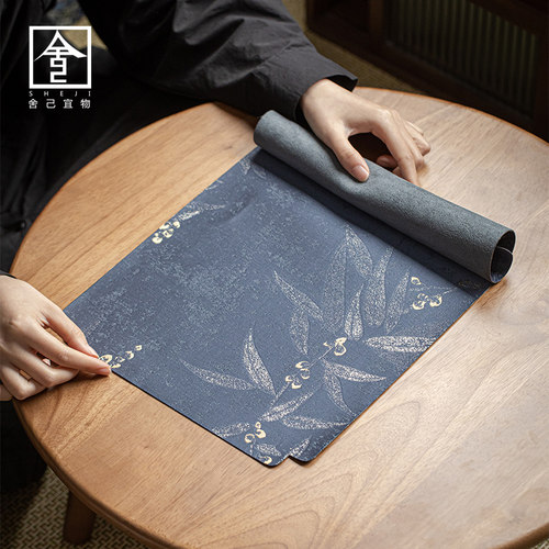 织锦缎防水茶席新中式禅意茶桌