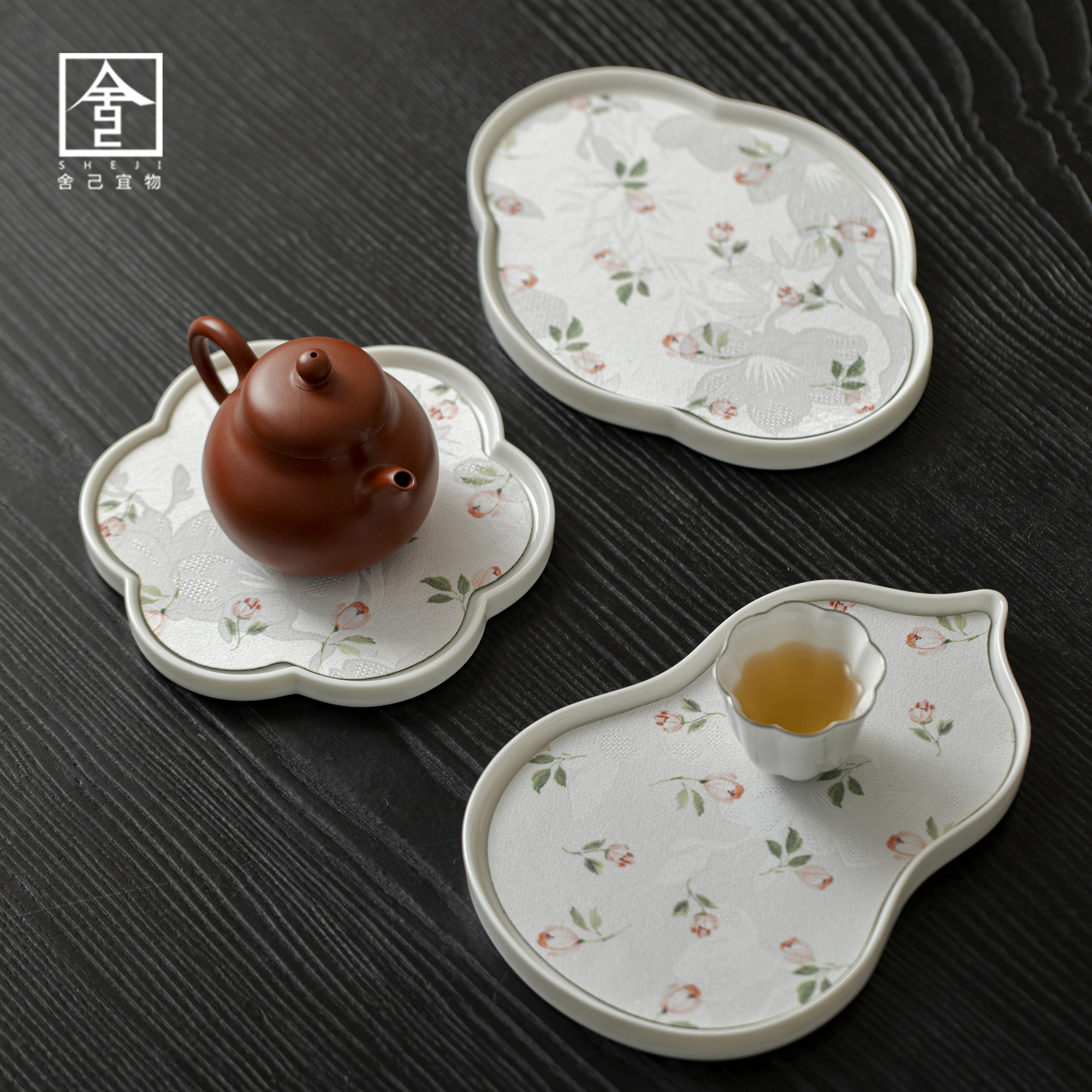 陶瓷纸白釉壶承盖碗茶壶干泡台女士喝茶泡茶盘小型办公室功夫茶具