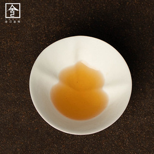 主人杯葫芦底新款茶杯手工洒金斗笠杯家用陶瓷创意福禄喝茶杯茶具