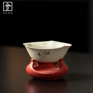 敦煌文创手绘蝴蝶陶瓷茶漏泡茶过滤器茶叶分离器创意女士茶具配件