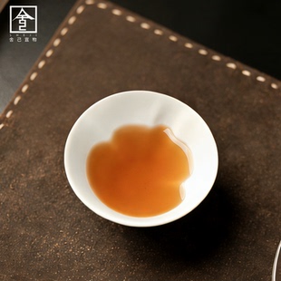 主人杯葫芦底新款茶杯手工洒金斗笠杯家用陶瓷创意福禄喝茶杯茶具