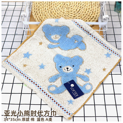 柔软吸水亚光方巾厚款全棉