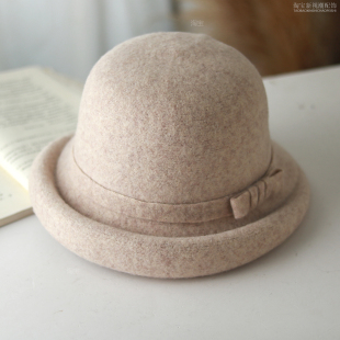 优雅礼貌卷檐女士秋冬新款保暖帽百搭显脸小户外时尚气质女士帽子