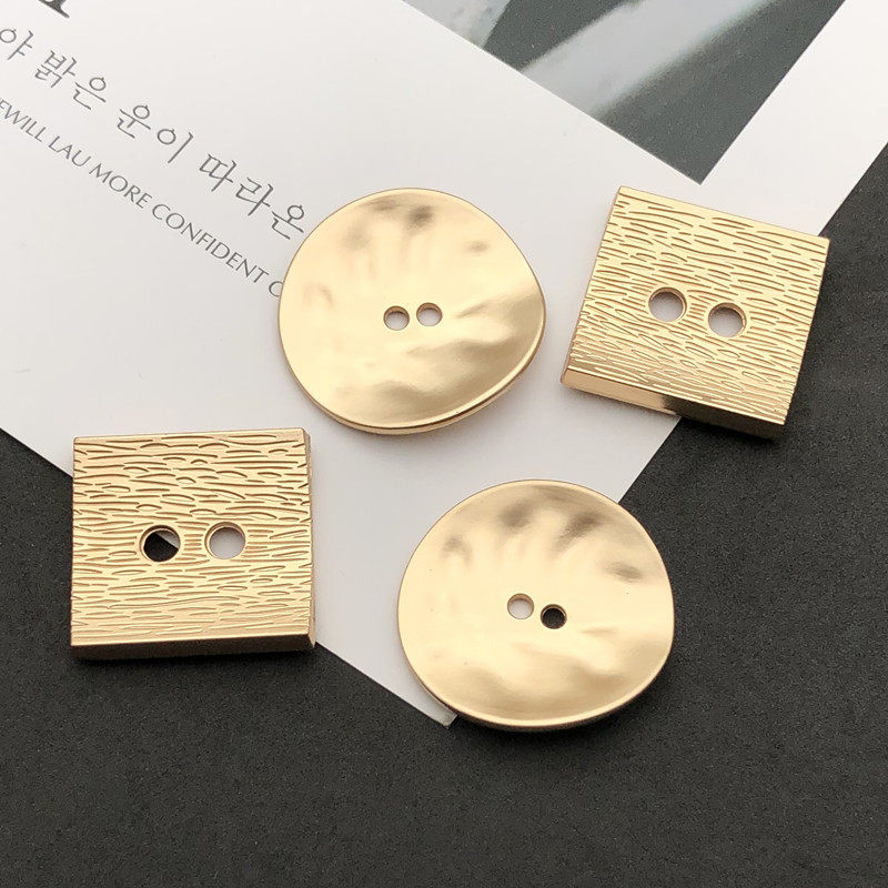 金属纽扣圆形金色手缝扣子毛衣大衣风衣手工纽扣时尚不规则装饰扣