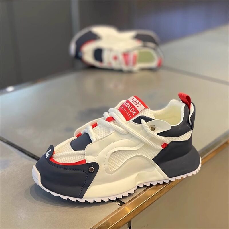 潮牌阿甘男鞋夏季薄款透气网面跑步运动休闲鞋男款厚底增高老爹鞋