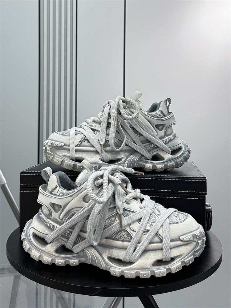 潮牌厚底内增高做旧老爹鞋男2025年秋季新款绑带设计运动鞋休闲鞋,流行男鞋,老爹鞋,淘宝优惠券,粉丝福利购,淘宝优惠卷