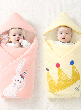 Griny婴儿抱被春秋纯棉初生宝宝包被产房新生儿用品秋冬加厚被子