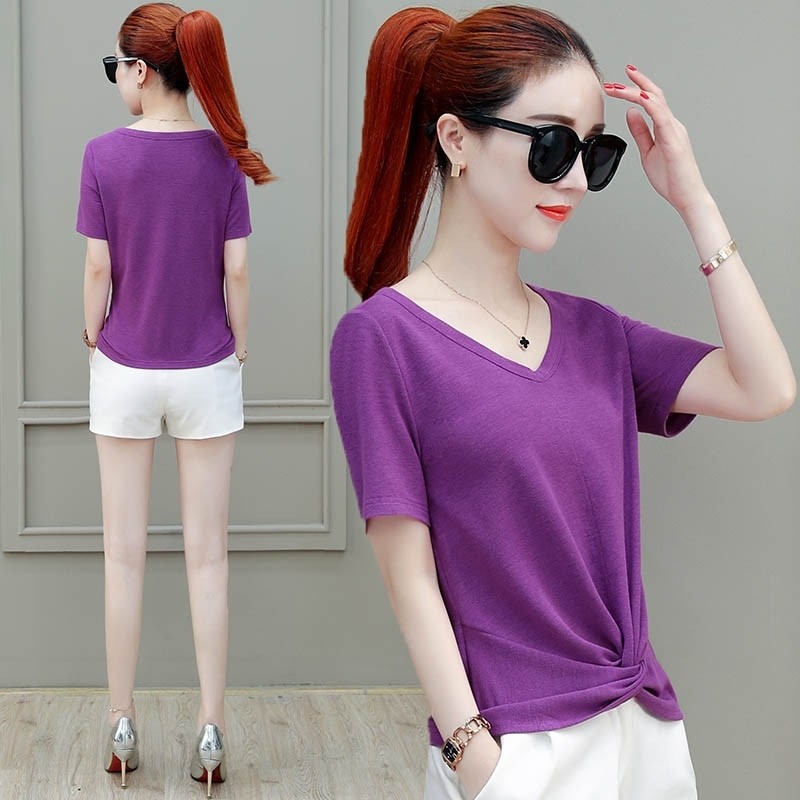 欧贝妮女装2020年夏季新款短袖T恤女韩版以纯官方旗舰店官网店铺