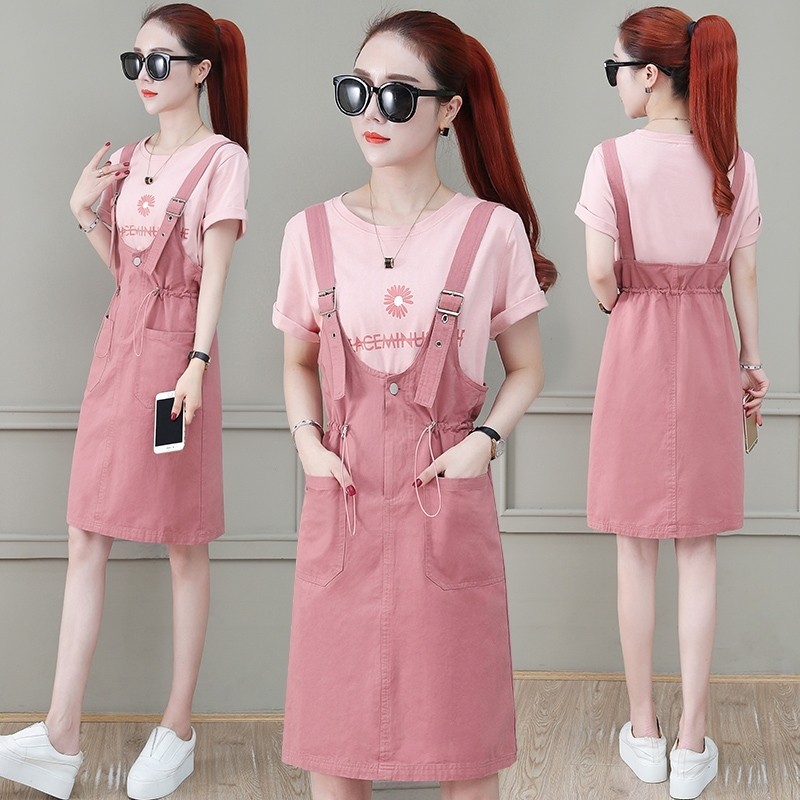 爱依服旗舰店天2020年新款时尚气质矮个子两件套装连衣裙春秋装潮