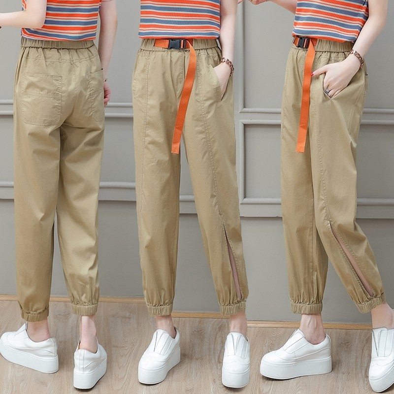 以纯官方旗舰店官网店铺以纯超火cec裤子女阔腿裤ulzzang直筒长裤