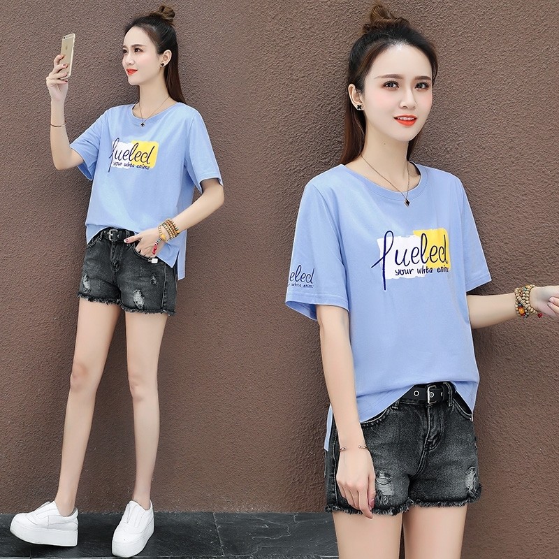以纯官方旗舰店官网短袖T恤女装2020年夏季洋气减龄短款小众