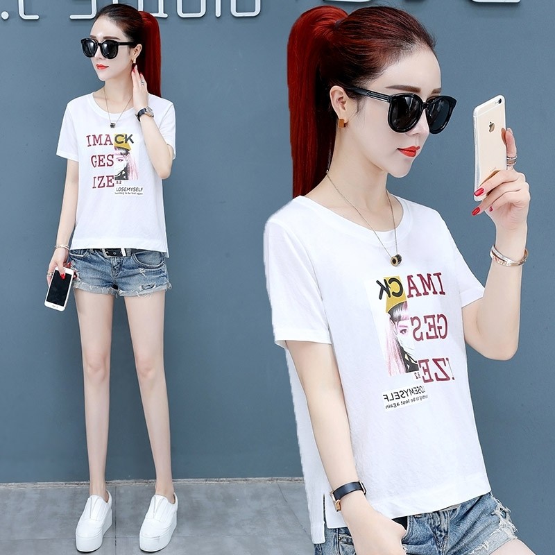 以纯官方官网短袖t恤女潮宽松2020新款妈妈遮肚欧贝爱依服旗舰店